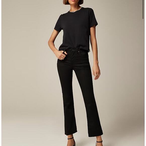 J. Crew Mid-rise kickout jean black size 33 - Picture 1 of 5